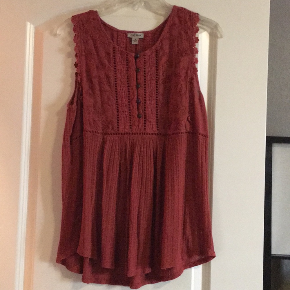 Burnt orange Lucky Brand tank top